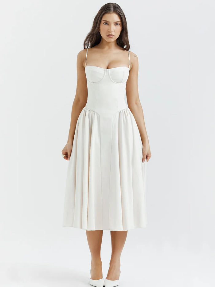 Vestido Midi Corset con Tirantes Nia