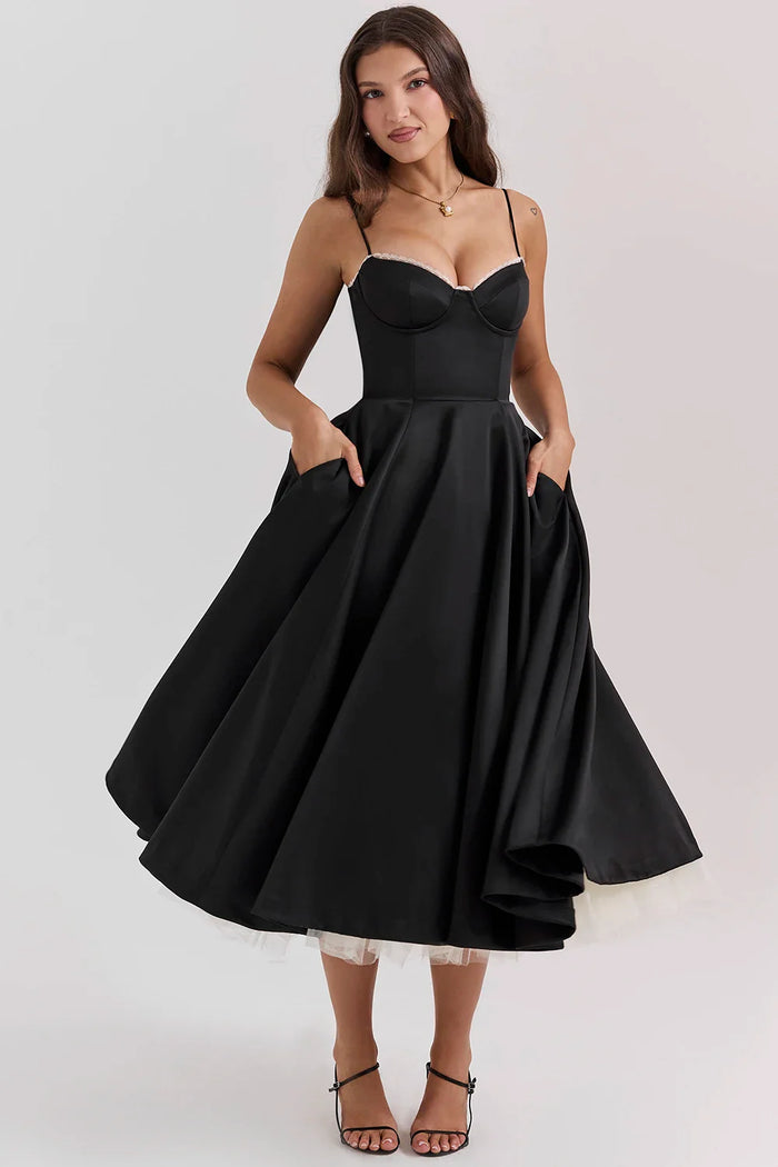 Detalle del Vestido Midi Corset Zoe