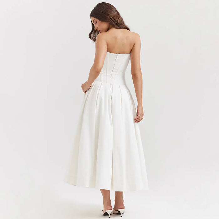 Detalle del Vestido Tomara Que Caiga Escote V Zara